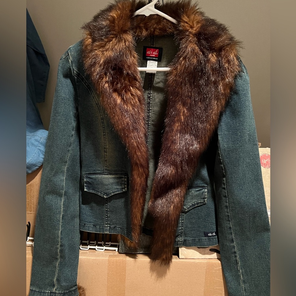 Jean jacked with faux fur